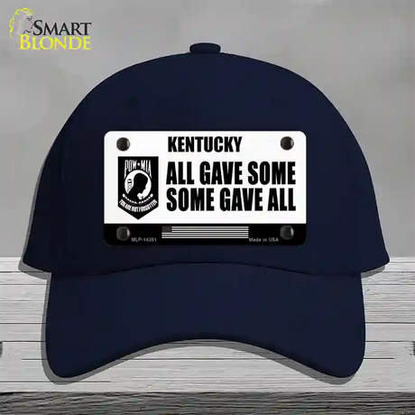 Kentucky POW MIA Some Gave All Novelty License Plate Hat Cotton / Navy