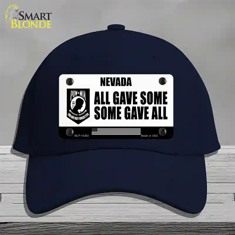 Nevada POW MIA Some Gave All Novelty License Plate Hat Cotton / Navy