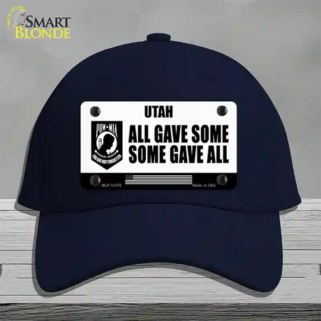 Utah POW MIA Some Gave All Novelty License Plate Hat Cotton / Navy