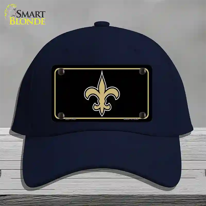 Fleur de lis Novelty License Plate Hat Cotton / Navy