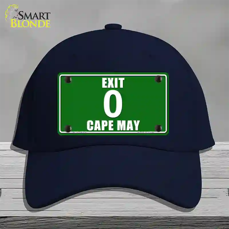 Exit 0 Cape May Novelty License Plate Hat Cotton / Navy