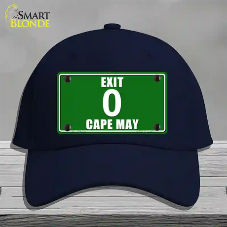 Exit 0 Cape May Novelty License Plate Hat Cotton / Navy