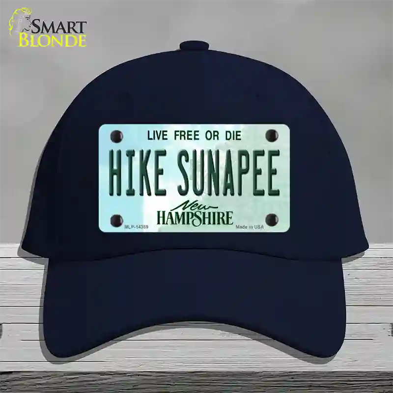 Hike Sunapee New Hampshire Novelty License Plate Hat Cotton / Navy