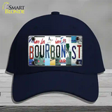 Bourbon St License Plate Art Novelty License Plate Hat Cotton / Navy