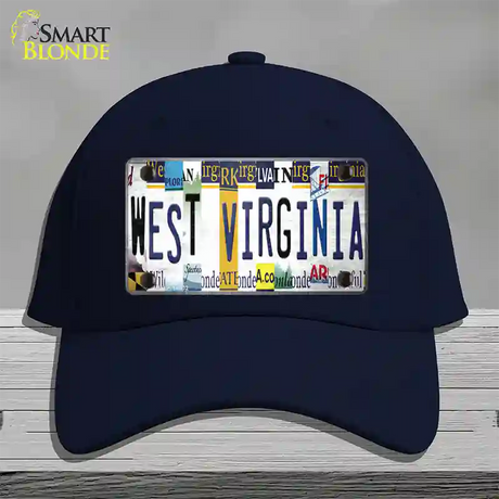 West Virginia License Plate Art Novelty License Plate Hat Cotton / Navy