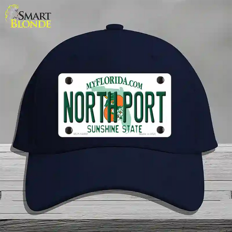 North Port Florida Novelty License Plate Hat Cotton / Navy