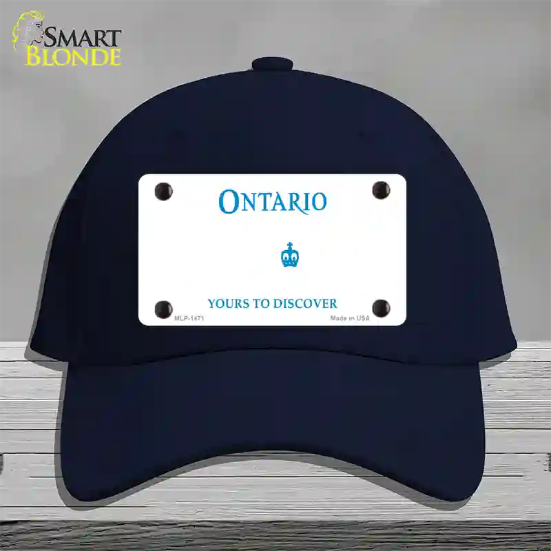 Ontario Canada Novelty License Plate Hat Cotton / Navy