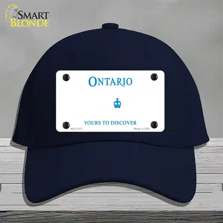 Ontario Canada Novelty License Plate Hat Cotton / Navy