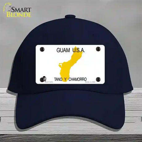 Guam State Novelty License Plate Hat Cotton / Navy