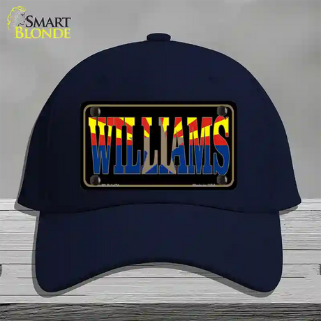 Williams Arizona State Flag Novelty License Plate Hat Cotton / Navy