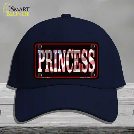 Princess Patriotic Novelty License Plate Hat Cotton / Navy