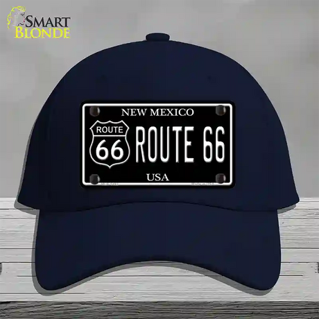 Route 66 New Mexico Black Novelty License Plate Hat Cotton / Navy