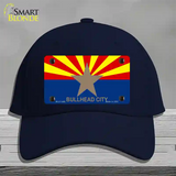 Bullhead City Arizona Flag Novelty License Plate Hat Cotton / Navy