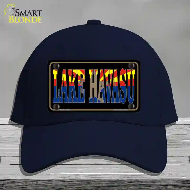 Lake Havasu Arizona Flag Novelty License Plate Hat Cotton / Navy