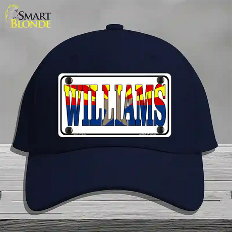 Williams Arizona Flag White Novelty License Plate Hat Cotton / Navy