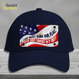 Burn It Wrap Yourself First Novelty License Plate Hat Cotton / Navy