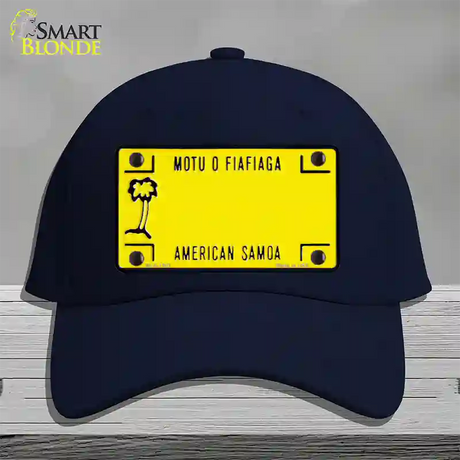 American Samoa Novelty License Plate Hat Cotton / Navy