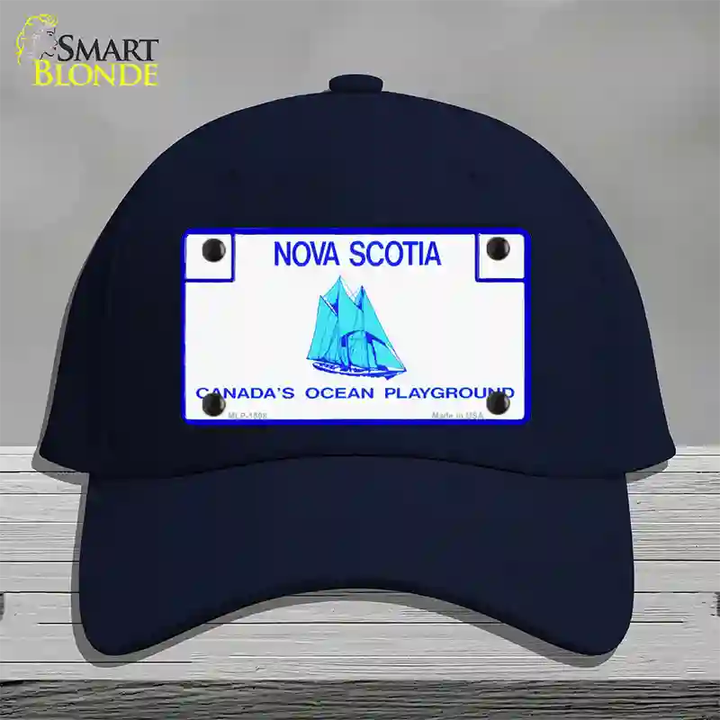 Nova Scotia Novelty License Plate Hat Cotton / Navy