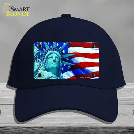 Lady Liberty Novelty License Plate Hat Cotton / Navy