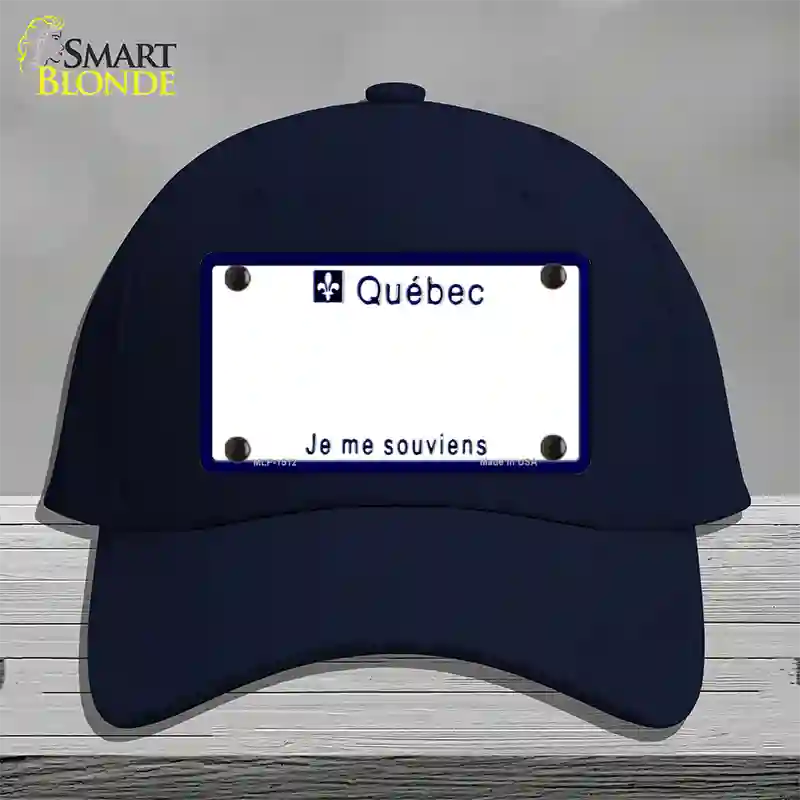 Quebec Novelty License Plate Hat Cotton / Navy