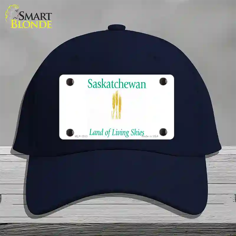 Saskatchewan Novelty License Plate Hat Cotton / Navy