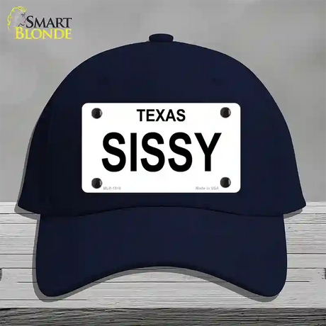 SISSY Novelty License Plate Hat Cotton / Navy