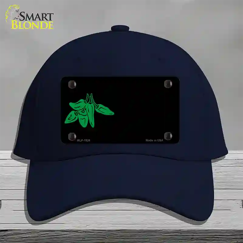 Green Chili Offset Novelty License Plate Hat Cotton / Navy