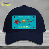 Red Chili & Road Runner New Mexico Teal Novelty License Plate Hat Cotton / Navy