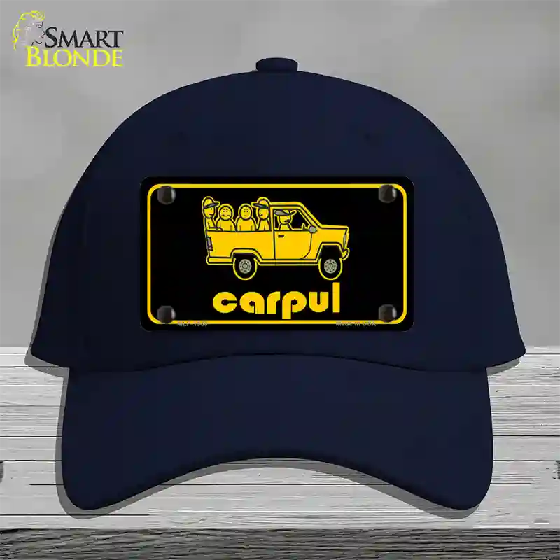 Carpul Novelty License Plate Hat Cotton / Navy