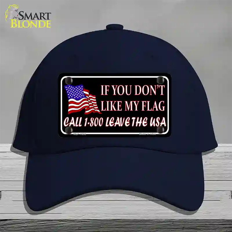 1 800 Leave The USA Novelty License Plate Hat Cotton / Navy