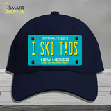 I Ski Taos New Mexico Novelty License Plate Hat Cotton / Navy