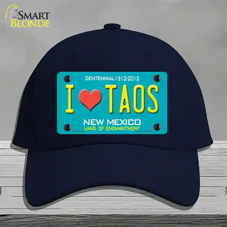 I Love Taos New Mexico Novelty License Plate Hat Cotton / Navy