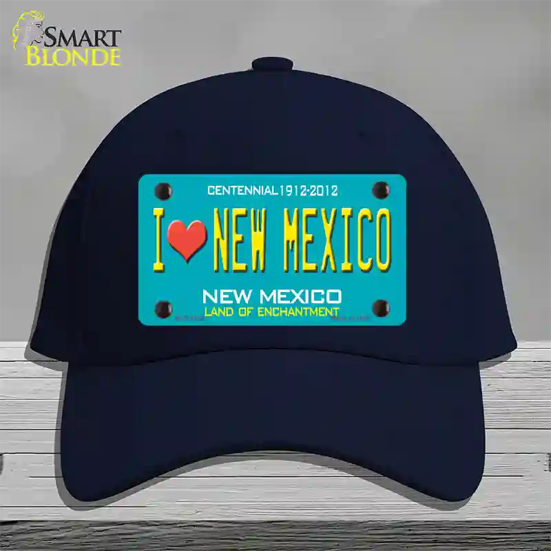 I Love New Mexico Novelty License Plate Hat Cotton / Navy