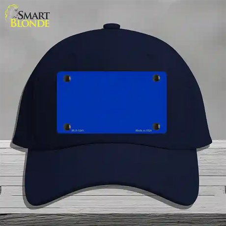 Royal Blue Solid Novelty License Plate Hat Cotton / Navy