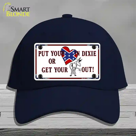 Heart In Dixie Novelty License Plate Hat Cotton / Navy