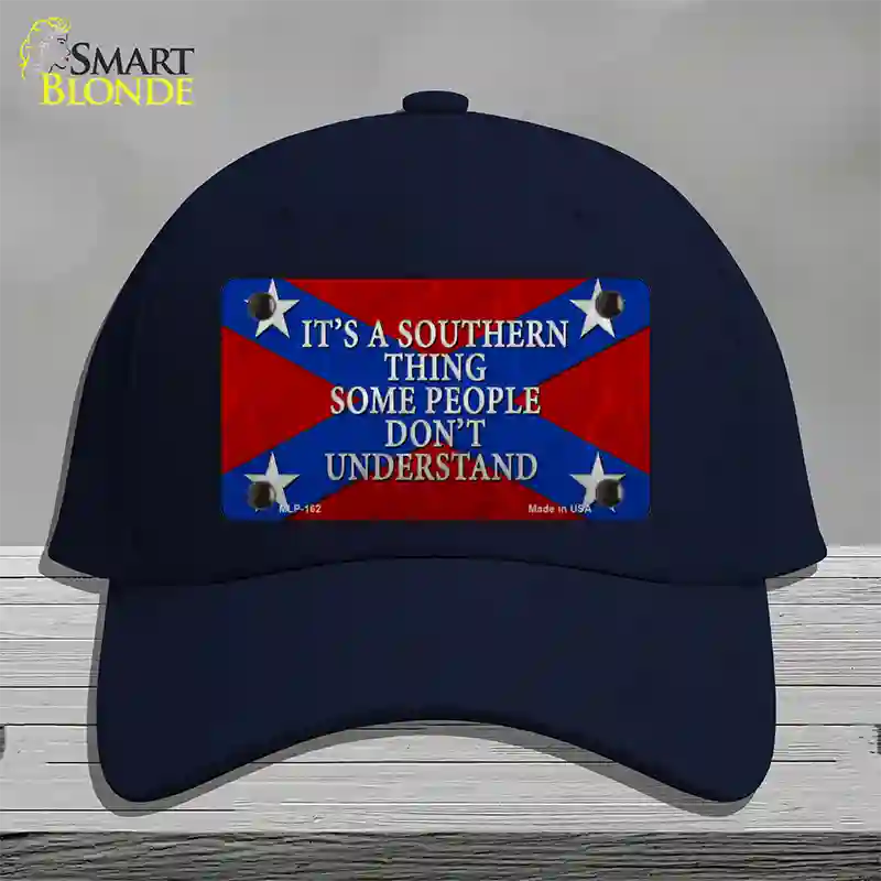 Its A Southern Thing Novelty License Plate Hat Cotton / Navy