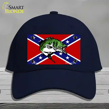 Rebel Fish Novelty License Plate Hat Cotton / Navy