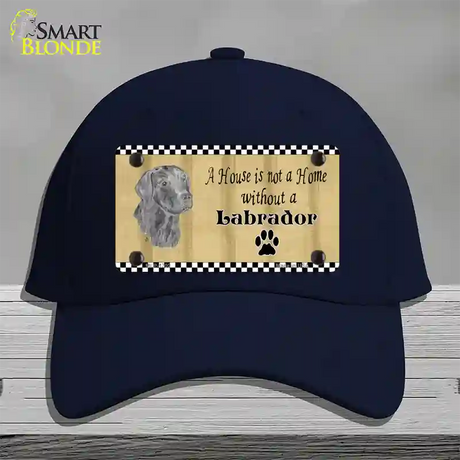 Pencil Sketch Labrador Novelty License Plate Hat Cotton / Navy