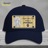 Pencil Sketch Poodle Novelty License Plate Hat Cotton / Navy