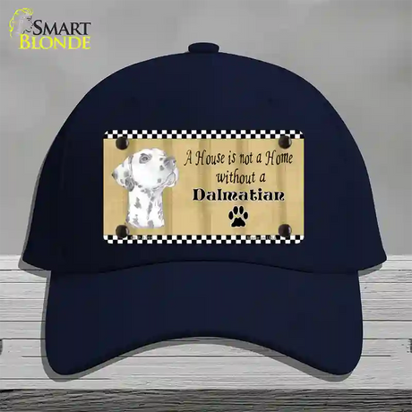 Pencil Sketch Dalmatian Novelty License Plate Hat Cotton / Navy