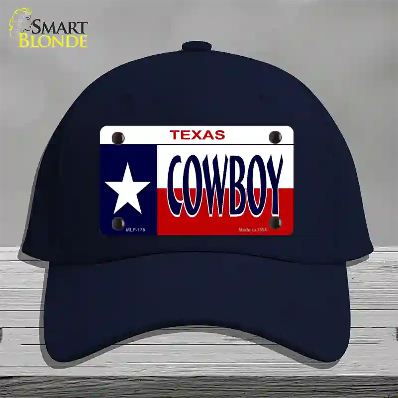 Cowboy Texas Novelty License Plate Hat Cotton / Navy