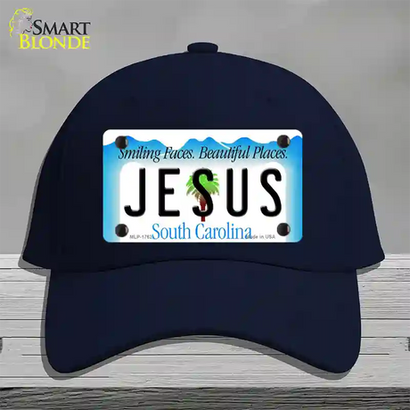 Jesus South Carolina Blue Novelty License Plate Hat Cotton / Navy