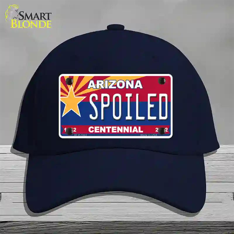 Arizona Centennial Spoiled Novelty License Plate Hat Cotton / Navy