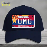 Arizona Centennial OMG Novelty License Plate Hat Cotton / Navy