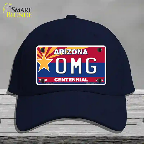 Arizona Centennial OMG Novelty License Plate Hat Cotton / Navy