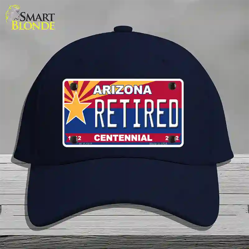 Arizona Centennial Retired Novelty License Plate Hat Cotton / Navy