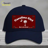 Carolina Girl Burgundy Novelty License Plate Hat Cotton / Navy