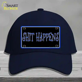 Shit Happens Novelty License Plate Hat Cotton / Navy