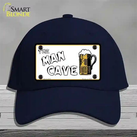 Man Cave Novelty License Plate Hat Cotton / Navy