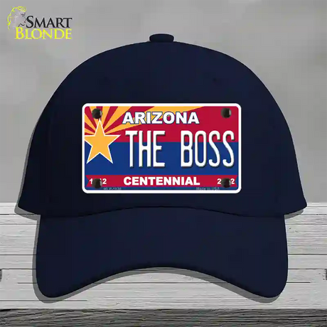 Arizona Centennial The Boss Novelty License Plate Hat Cotton / Navy